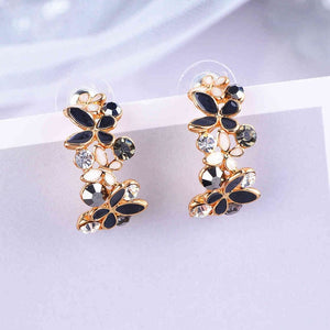 Colorful crystal butterfly earrings